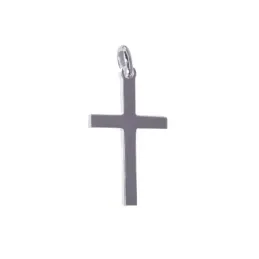 Cruz colgante plata Ley 925m unisex 21 mm. plana lisa