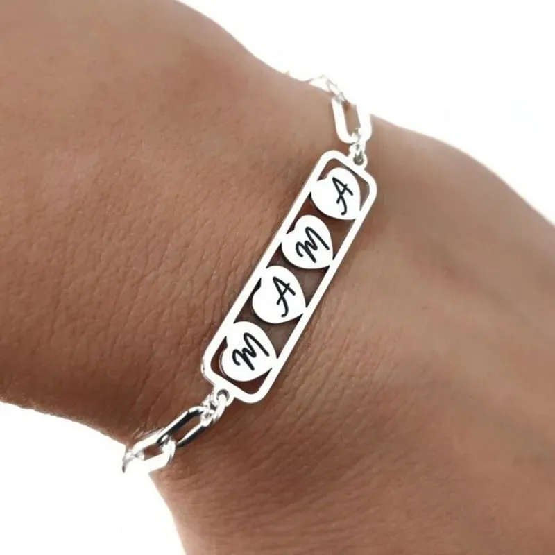 Pulsera plata Ley 925m mujer 16.5 cm. forzada alargada chapa calada c