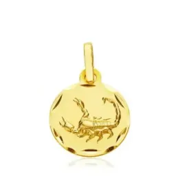 Colgante horóscopo signos del zodiaco oro 9k unisex 13 mm. signo ESCO