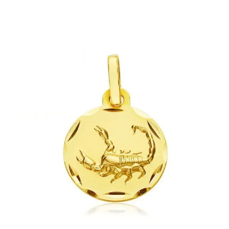 Colgante horóscopo signos del zodiaco oro 9k unisex 13 mm. signo ESCO
