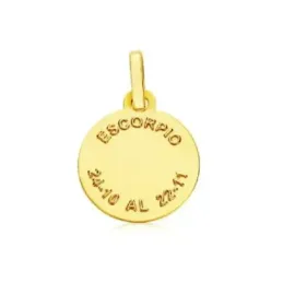 Colgante horóscopo signos del zodiaco oro 9k unisex 13 mm. signo ESCO