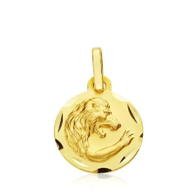 Colgante horóscopo signos del zodiaco oro 9k unisex 13 mm. signo LEO