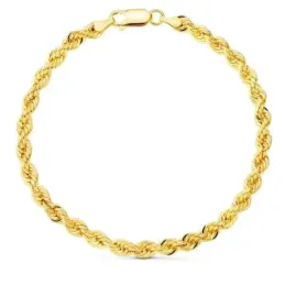 Pulsera Oro 18k cordón salomónico 19 cm.
