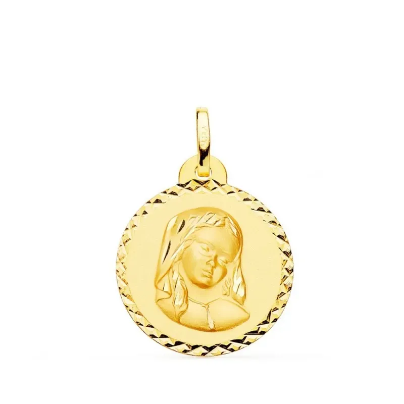 Virgen Niña Primera Comunión Medalla Oro 18k MADONNA DEL MARE BOTICEL