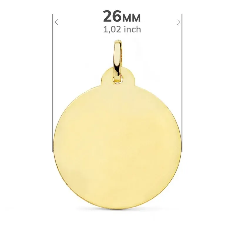 Cristo Sagrado Corazón de Jesús Medalla Oro 18k unisex 26 mm. bisel l