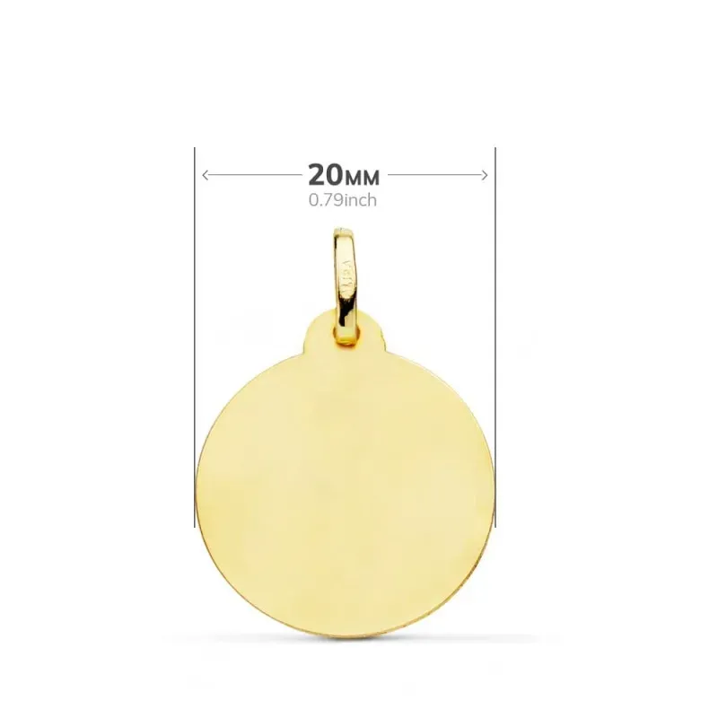 Cristo Sagrado Corazón de Jesús Medalla Oro 18k unisex 20 mm. bisel.