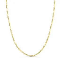 Cadena Oro 18k unisex 45 cm. forzada hueca ancho eslabón 2.5 mm.
