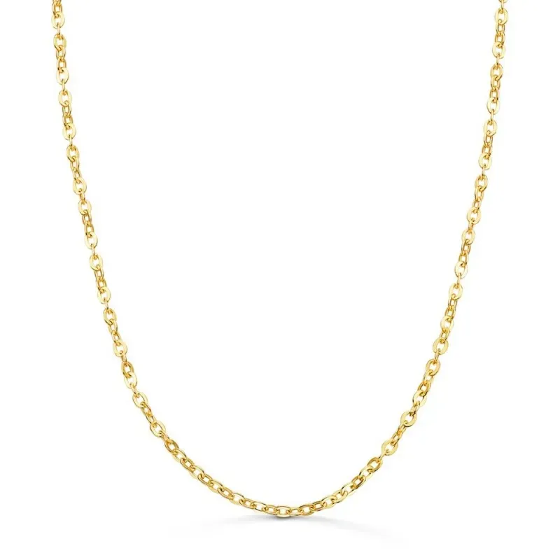 Cadena Oro 18k unisex 45 cm. forzada hueca ancho eslabón 2.5 mm.