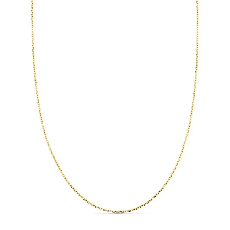 Cadena Oro 18k unisex 45 cm. forzada maciza ancho eslabón 0.75 mm.