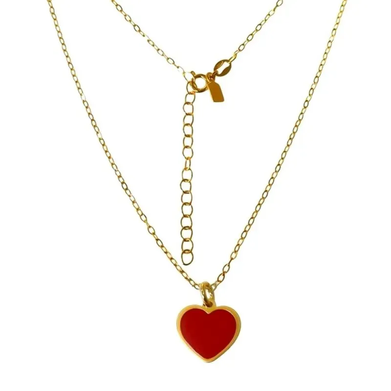 Gargantilla Plata Ley 925m chapadad oro 40 cm. colgante corazón 12 mm