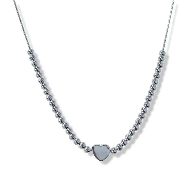 Gargantilla Plata Ley 925m mujer 38 cm. cadena cardano bolas 3 mm. de