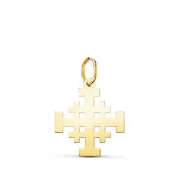 Cruz de Jerusalén Colgante Oro 18k brillo 17 x 15 mm.