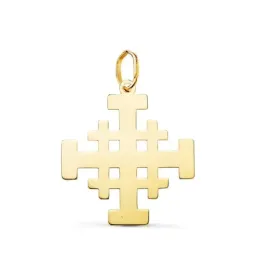 Cruz de Jerusalén Colgante Oro 18k brillo 22 x 20 mm.