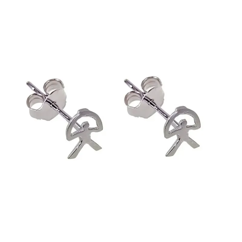 Pendientes plata Ley 925m Indalo mini 6mm. [AB1377]