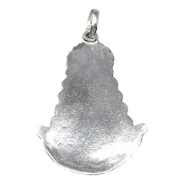 Colgante plata Ley 925m imagen Virgen del Rocío 38mm. silueta detalle