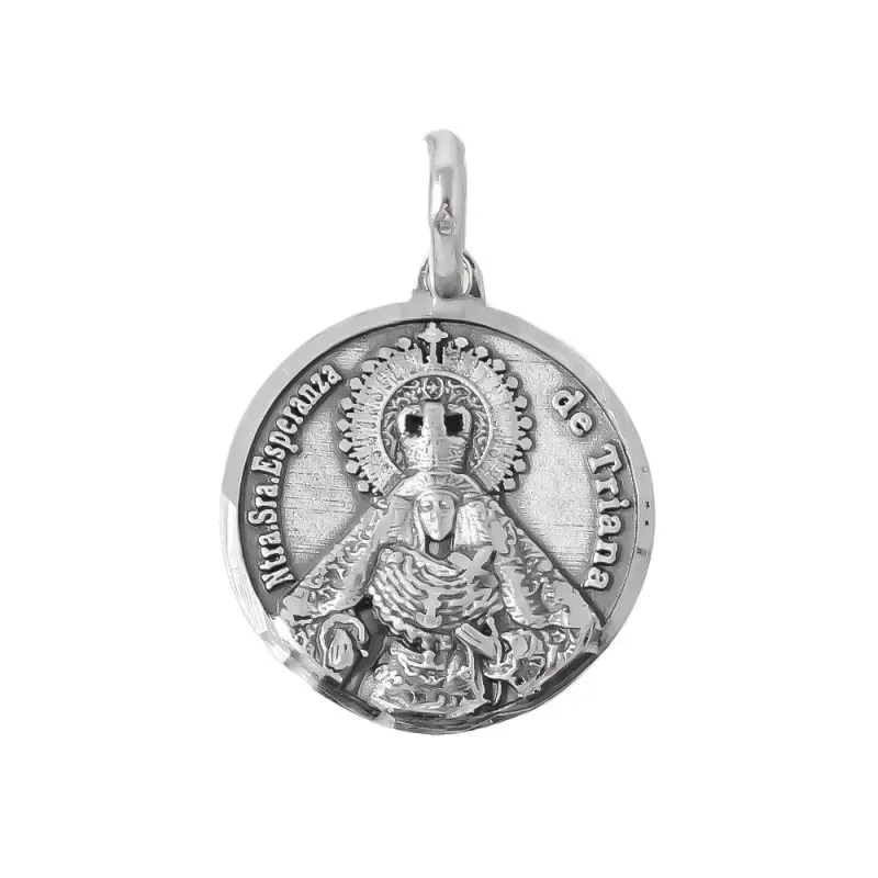 Nuestra Señora Esperanza de Triana Sevilla medalla plata Ley 925m rel