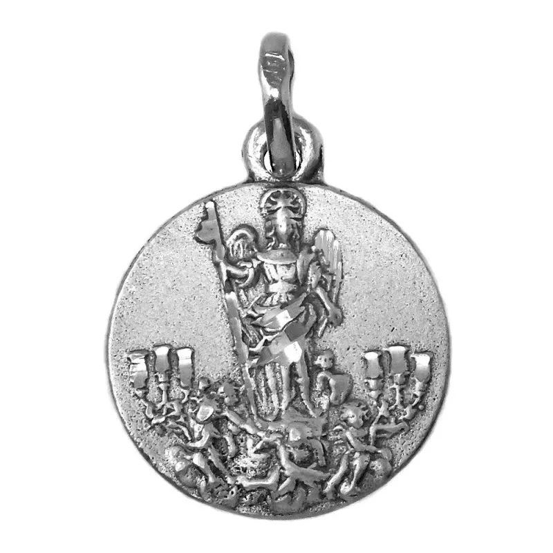 Medalla Plata Ley 925m San Rafael 16mm. oración [AB9275]