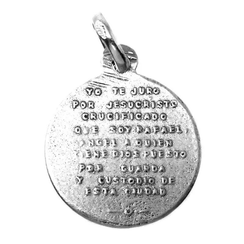 Medalla Plata Ley 925m San Rafael 16mm. oración [AB9275]