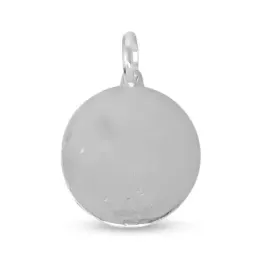 Virgen de los Dolores Medalla Plata Ley 925m maciza 22 mm.. Grabación