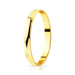 Alianza Oro 18k lisa brillo ancho cuerpo 2 mm.. Grabación incluida en