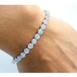Juego plata Ley 925m rodiada gargantilla pendientes sortija pulsera c