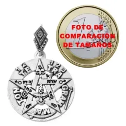 Colgante plata ley 925m tetragramatón 21mm. amuleto [AB1115]