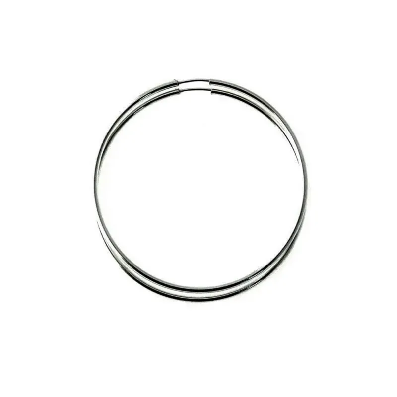 Pendientes aros plata Ley 925m finos lisos 50mm. diámetro [AC0251]