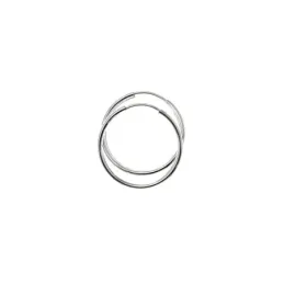 Pendientes aros plata Ley 925m lisos 20mm. diámetro interior [AC0374]