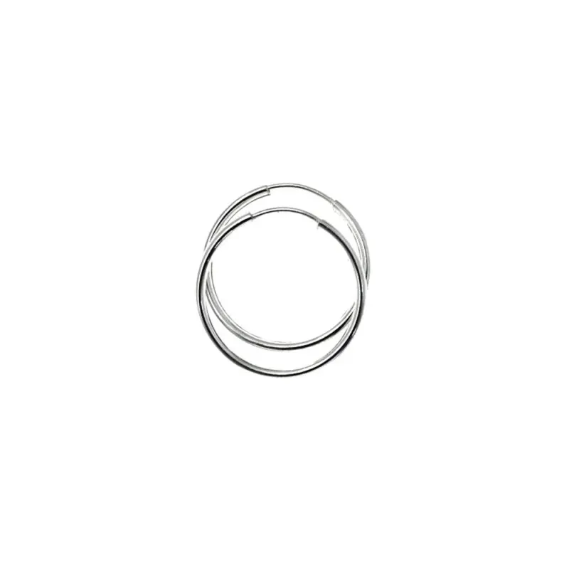 Pendientes aros plata Ley 925m lisos 20mm. diámetro interior [AC0374]
