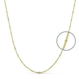 Cadena oro 18k unisex 40 cm. diamantada 1.5 mm.