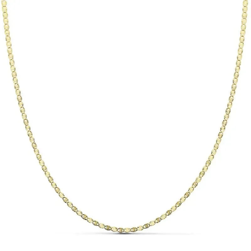 Cadena oro 18k unisex 50 cm. diamantada 1.5 mm.