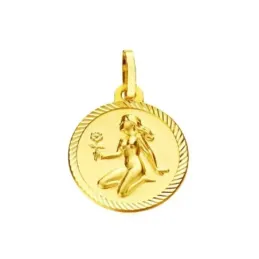 Colgante horóscopo signos del zodiaco oro 9k unisex 16 mm. signo VIRG