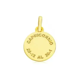 Colgante horóscopo signos del zodiaco oro 9k unisex 20 mm. signo CAPR