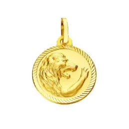 Colgante horóscopo signos del zodiaco oro 9k unisex 20 mm. signo LEO