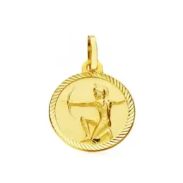 Colgante horóscopo signos del zodiaco oro 9k unisex 20 mm. signo SAGI