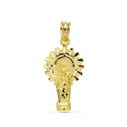 Virgen del Pilar Colgante Oro 9k unisex 28 mm. silueta