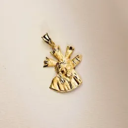 Cristo del Gran Poder de Sevilla Colgante Oro 9k unisex 28 mm. siluet