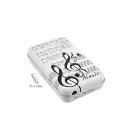 Nota Musical Clave de Sol Llavero metálico de 10.5 cm. con estuche de