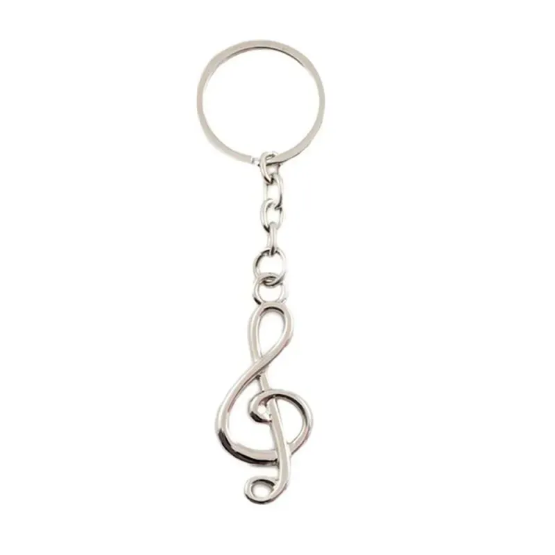 Nota Musical Clave de Sol Llavero metálico de 10.5 cm. con estuche de