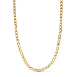 Cadena oro 18k hueca barbada 50 cm. 4,5 mm. 13 grs. [9577]