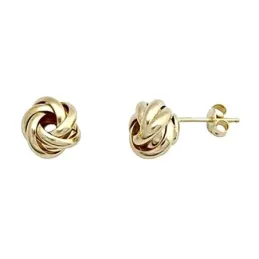 Pendientes plata Ley nudo acabado amarillo []