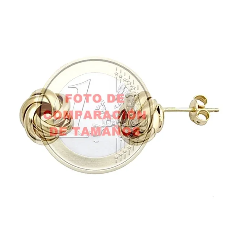 Pendientes plata Ley nudo acabado amarillo []
