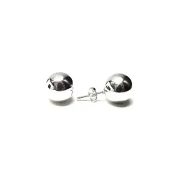 Pendientes plata Ley 925m bola lisa 12mm. [AB1141]