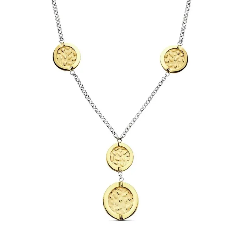 Gargantilla oro 18k bicolor laser 45cm. 20,15gr.  [AB3422]