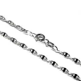 Cadena plata Ley 925m 45 cm. lumina 0,50 mm. lisa [AB3490]