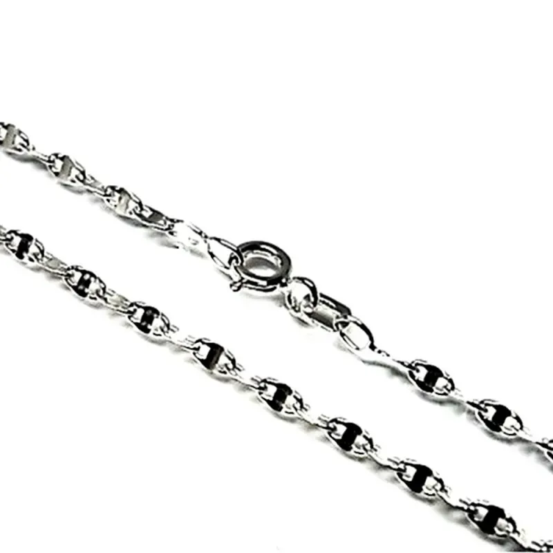 Cadena plata Ley 925m 60 cm. lumina 0,60 mm. lisa [AB3492]