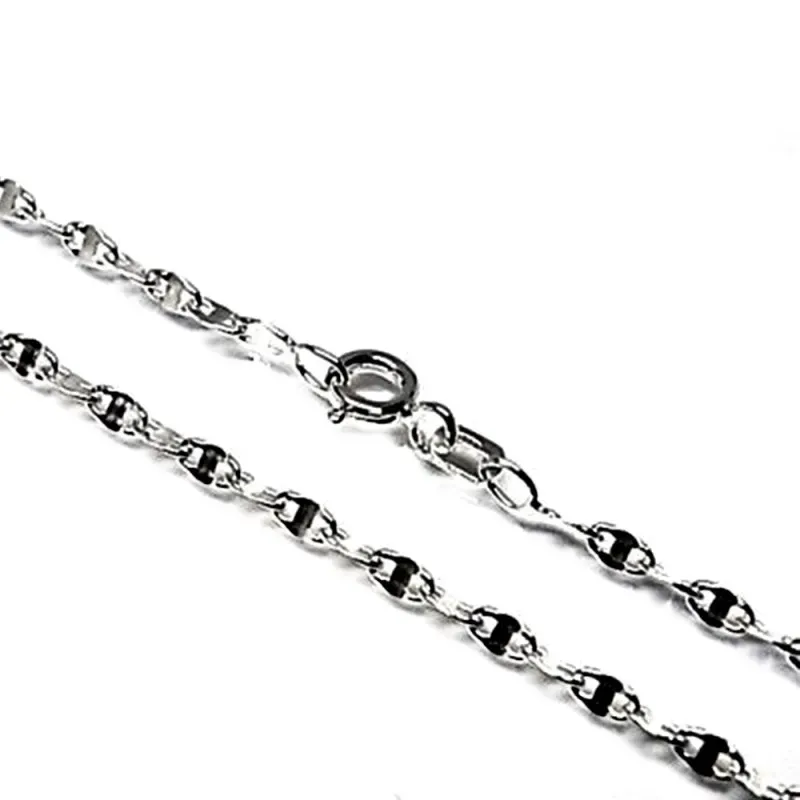 Cadena plata Ley 925m 50 cm. lumina 0,50 mm. lisa [AB3500]