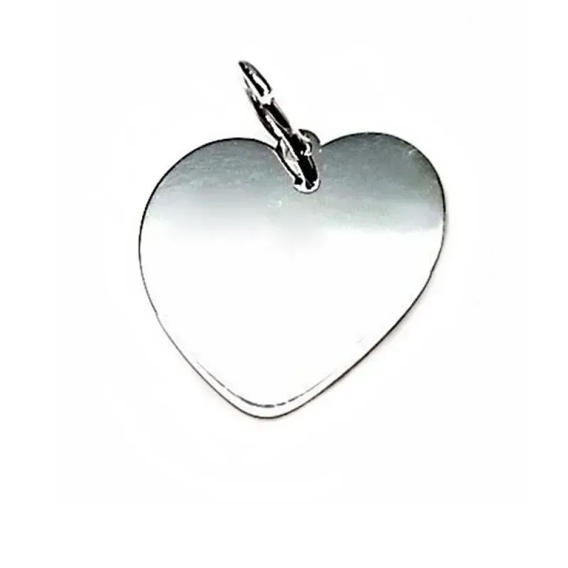 Colgante plata Ley 925m chapa corazón 18mm. liso [AB5330GR]