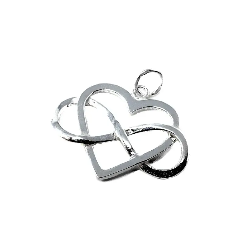 Colgante plata Ley 925m corazón infinito 31mm. calado mujer