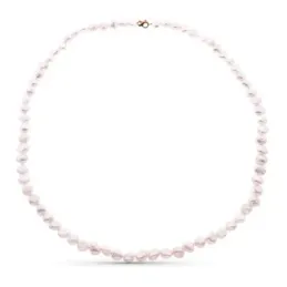 Gargantilla collar oro 18k mujer 90 cm. perla cultivada barroca mosqu
